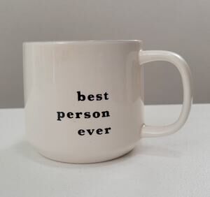 Threshold Best Person Ever Coffee Mug Cream Blue Interior Stoneware Target